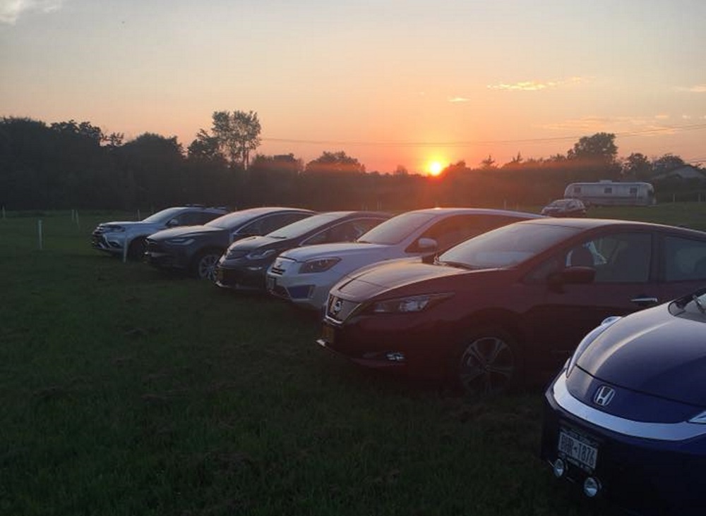 Capital District EV Drivers drive-in movie night in Greenville, NY [CREDIT: Scott Edward Anson]