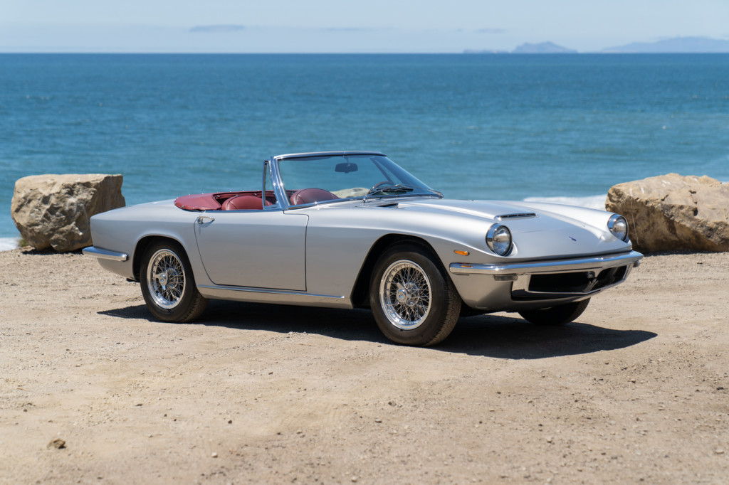 Neil Peart's 1965 Maserati Mistral Spider, image courtesy of Gooding & Company. Photo by Mike Maez.